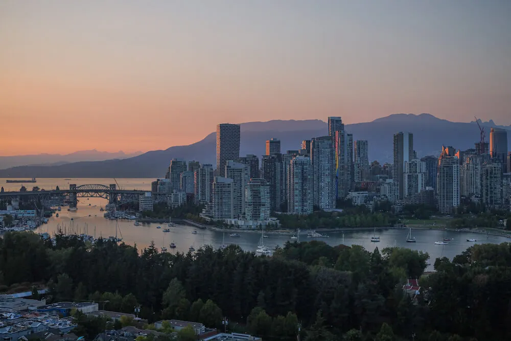 The Vancouver skyline
