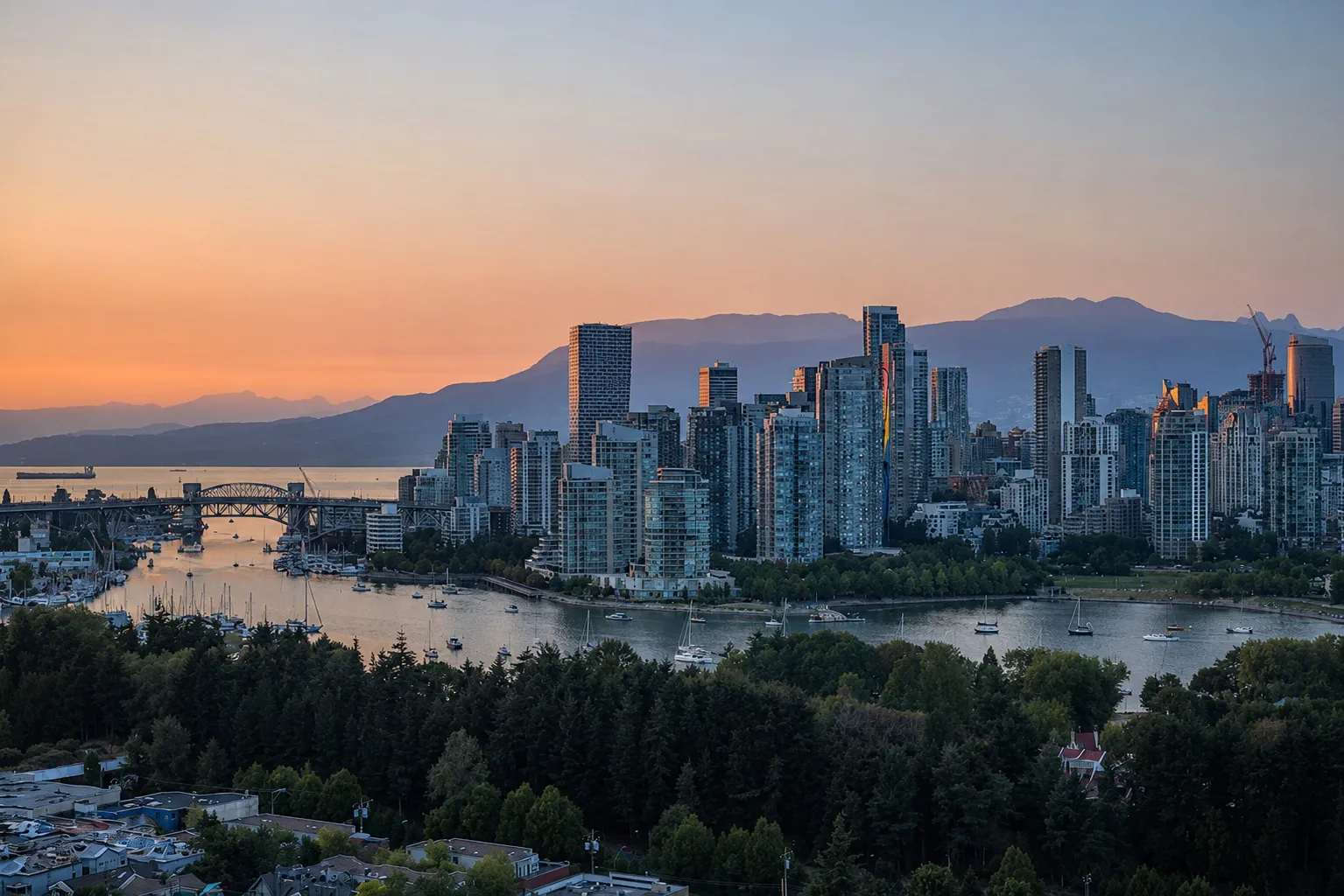 The Vancouver skyline
